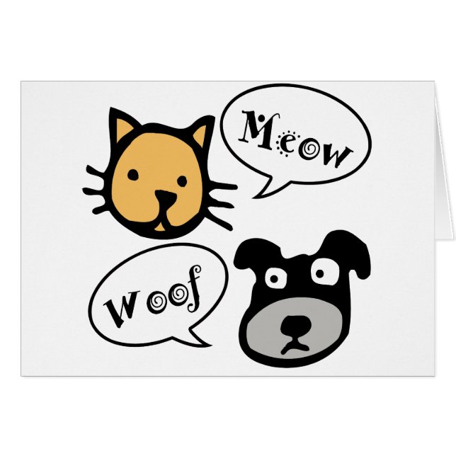 Cartão Woof do Meow (Frente Horizontal)