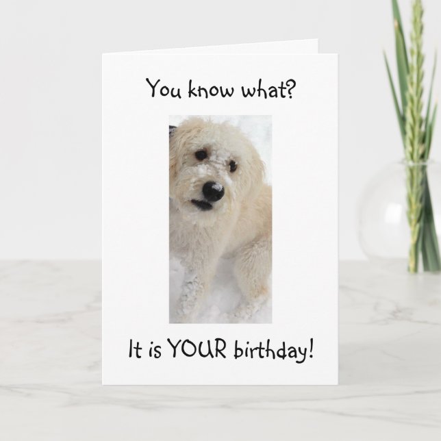 CARTÃO WOOF WOOF-VOCÊ PARECE BOM PARA "40" (Frente)