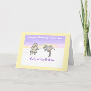 Cartão Wooly Mammoth e Dinossauro personalizam, aniversár
