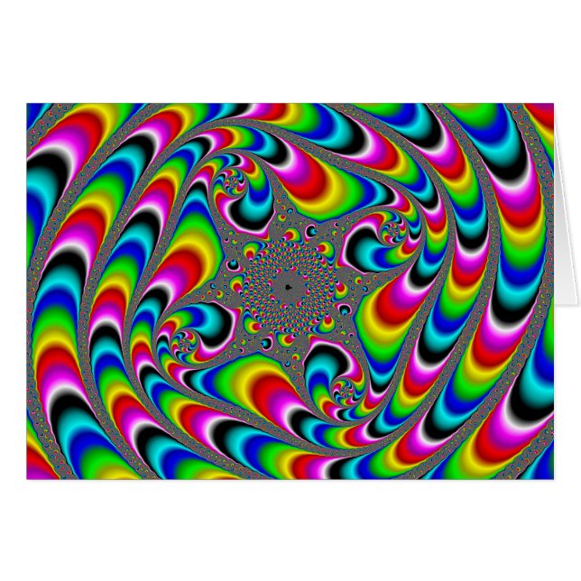 Cartão Woooo Mandelbrot Fractal (Frente Horizontal)