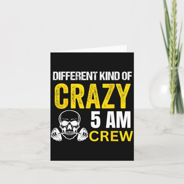 Cartão Workout Squad 5am Crew Funny Gym Workout Quote  (Frente)