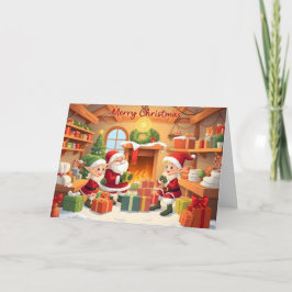 Cartão Workshop de Papais noeis Tradicionais