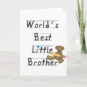 Cartão World Best Little Brother Tshirts and Gifts