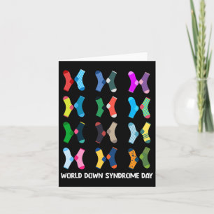 Cartão World Down Syndrome Day Meias Wdsd