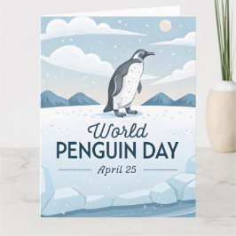 Cartão World Penguin Day Winter Nature Illustration