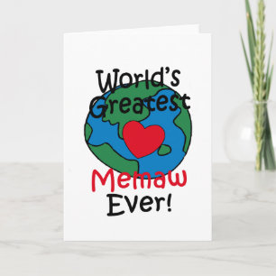 Cartão World’s Greatest Memaw Heart