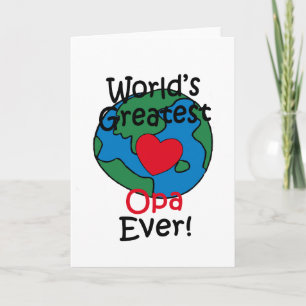 Cartão World’s Greatest Opa Heart