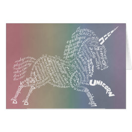 Cartão World Unicorn Card - Fundo Rainbow