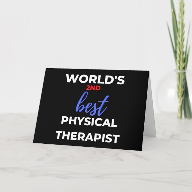 Cartão World's 2nd Best Physical Therapist (Frente)