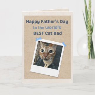 Cartão World's Best Cat Dad Card Personal Message