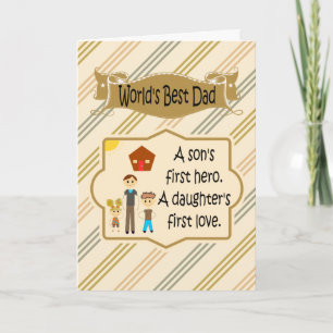 Cartão World's Best Dad Father's Day Cards