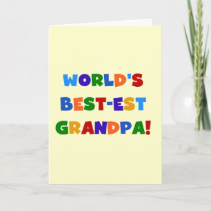 Cartão World's Best-est Grandpa Bright Colors Gifts