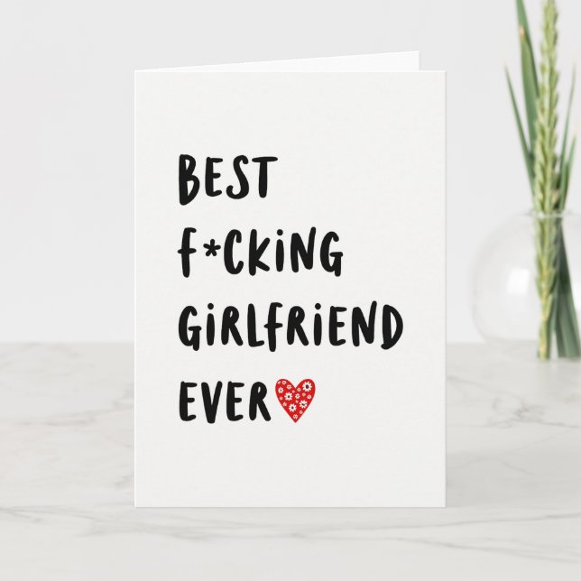 Cartão Worlds Best Girlfriend Ever Card (Frente)