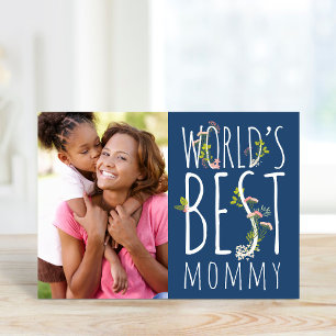Cartão World's Best Mommy Mother's Day Photo Card