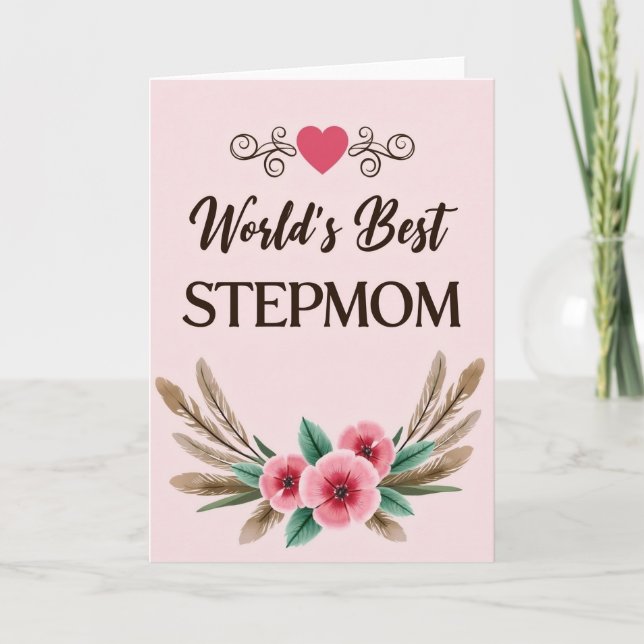 Cartão Worlds Best Stepmom Card (Frente)