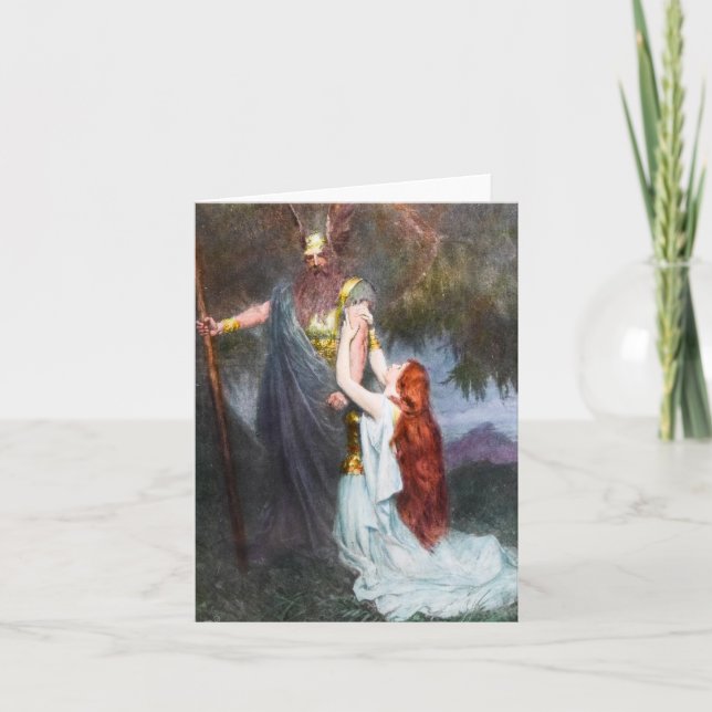 Cartão Wotan e Brunhilde Notecard (Frente)