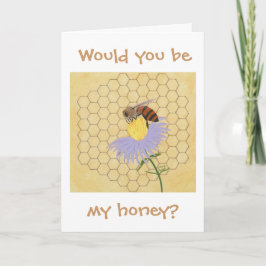 Cartão Would you be my honey, Bee Valentine cards