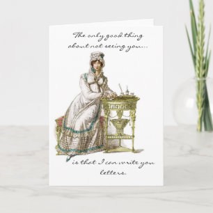 Cartão writing you letters