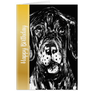 Cartão Wuff wuff, Parabéns de um Grande Dane