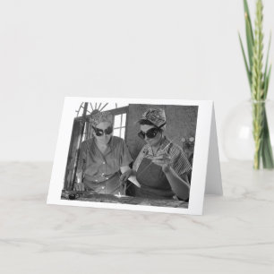 Cartão WW2 Mulheres Soldadoras, 1942