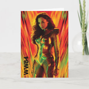 Cartão WW84 Red-Orange Wonder Woman Kaleidoscope
