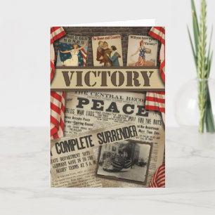 Cartão WWI "Victory" Scrapbook Greeting Card