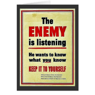 Cartão Wwii que escuta
