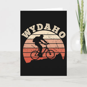 Cartão Wydaho Wyoming Idaho Ciclismo de Montanha Ciclista