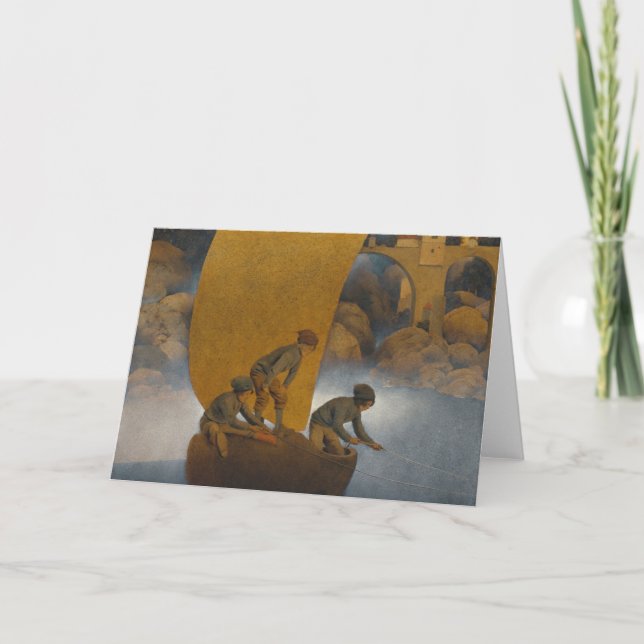 Cartão Wynken Blynken E Nod De Maxfield Parrish 1902 (Frente)