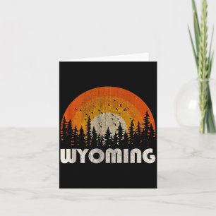 Cartão Wyoming - natureza engraçada vintage caminhada 60