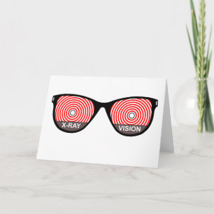 Cartão X-Ray Vision Glasses Greeting Card