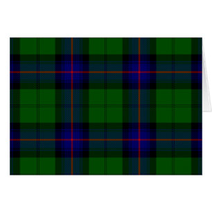 Cartão xadrez azul-tartan de clã armstrong