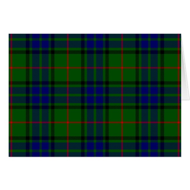Cartão Xadrez azul-tartan Lauder (Frente horizontal)