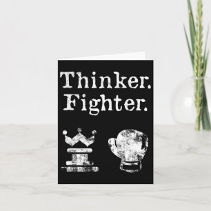 Cartão Xadrez do Xadrez Boxer Thinker Fighter Boxer Lover
