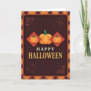 Cartão Xadrez Feliz Halloween