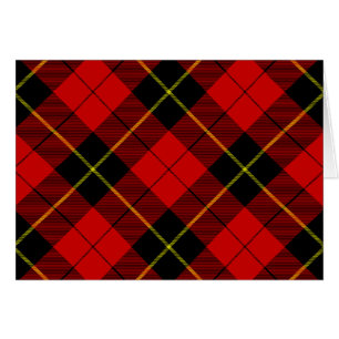 Cartão Xadrez preto Wallace Tartan