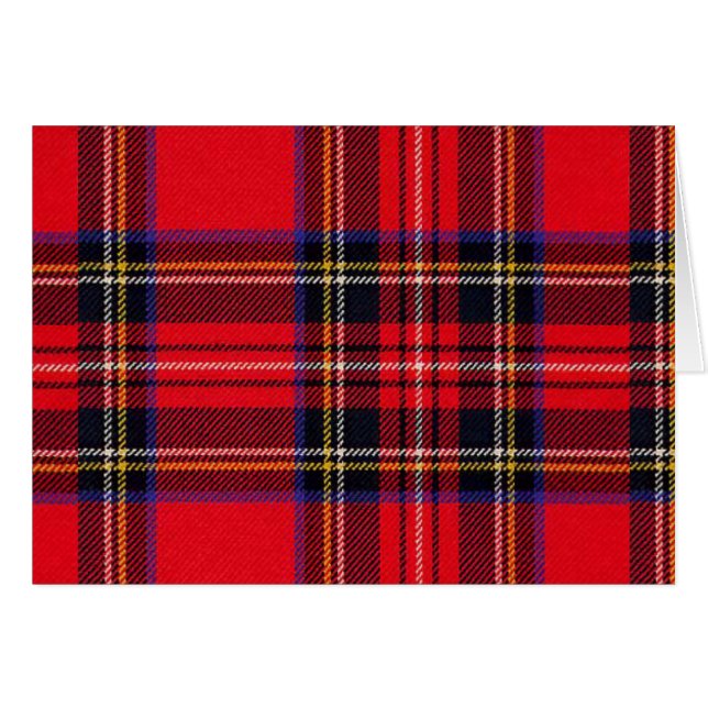 Cartão Xadrez vermelha de Stewart tartan (Frente horizontal)