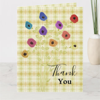 Cartão Xadrezes Decorativas E Flores