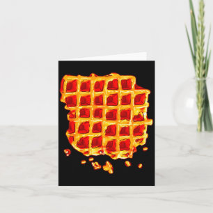Cartão Xarope de Waffle Belga Café da Manhã Lanche Waffle
