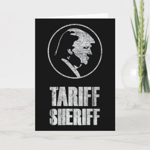 Cartão Xerife Tarifário Divertido Presidente Trump Sátira