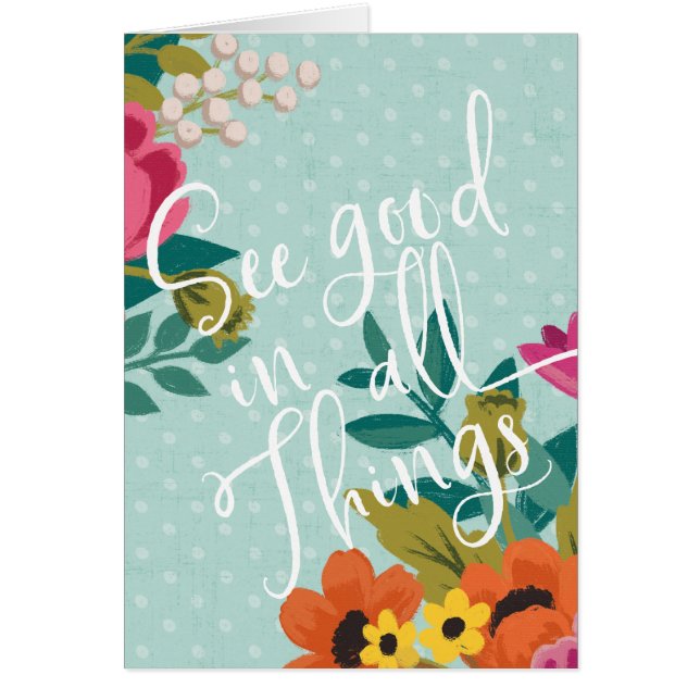 Cartão XI Luxe romântico | vêem bom em todas as coisas (Frente)