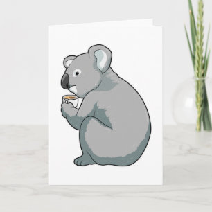 Cartão Xícara de café Koala