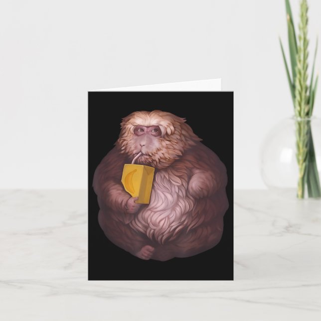 Cartão Xing Xing Monkey Memória - Design Viral Engraçado (Frente)