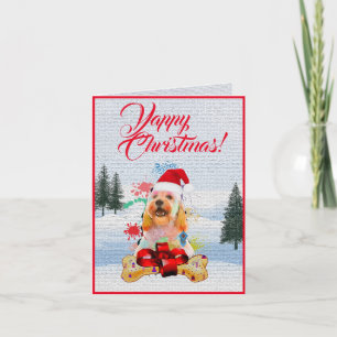 Cartão Xmas Cachapoo Cachorro Cachorro Personalizá