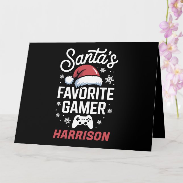 Cartão Xmas De Jogos Personalizados Para Jogadores Favori (Orquídea)