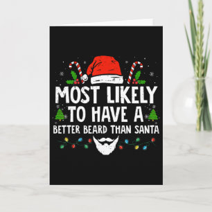 Cartão Xmas Divertidos Provavelmente Têm Uma Barba Melhor