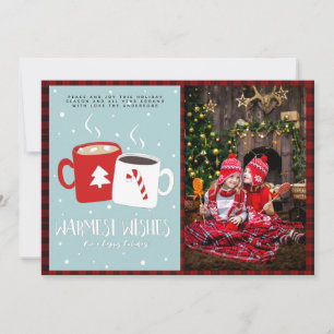 Cartão Xmas FOTO Buffalo Xadrez Moderna Arte Popular Caca