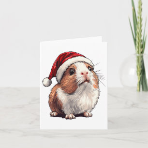 Cartão Xmas Guiné Pig Amava Natal Pajama Guiné Pig