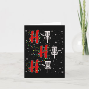 Cartão Xmas Lights Ho Ho Ho Disco Golf Funny Ufly Christm