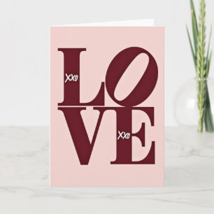 Cartão Xoxo de Amor Minimalista